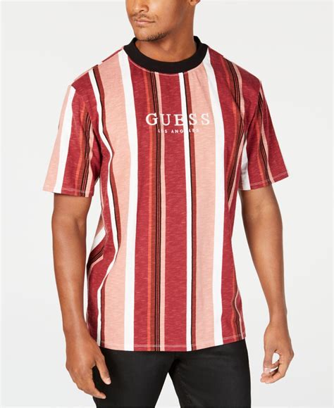 guess striped t shirt men's